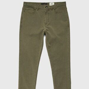 Surfside Supply Olive Soft French Terry Twill Stretch Pant